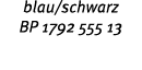 blau/schwarz BP 1792 555 13 