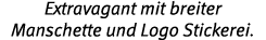 Extravagant mit breiter Manschette und Logo Stickerei 