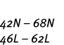 42N   68N 46L   62L