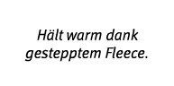 H lt warm dank gestepptem Fleece 