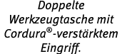 Doppelte Werkzeugtasche mit Cordura -verst rktem Eingriff 